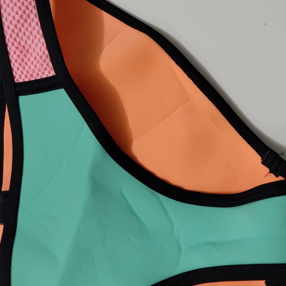 Triangl Swimwear Pink, Mint, and Orange Bikini - Picture 3 of 6